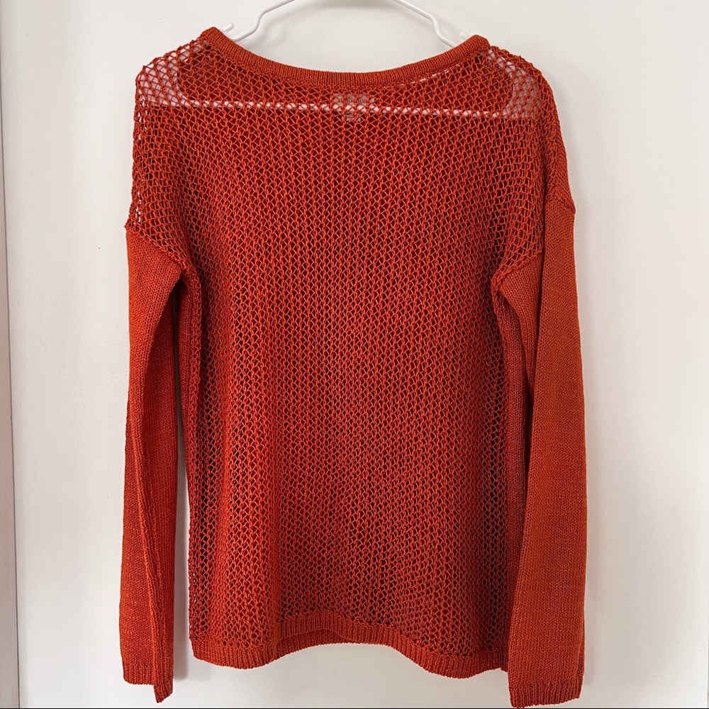 Sundance Catalog Kia orange sweater small